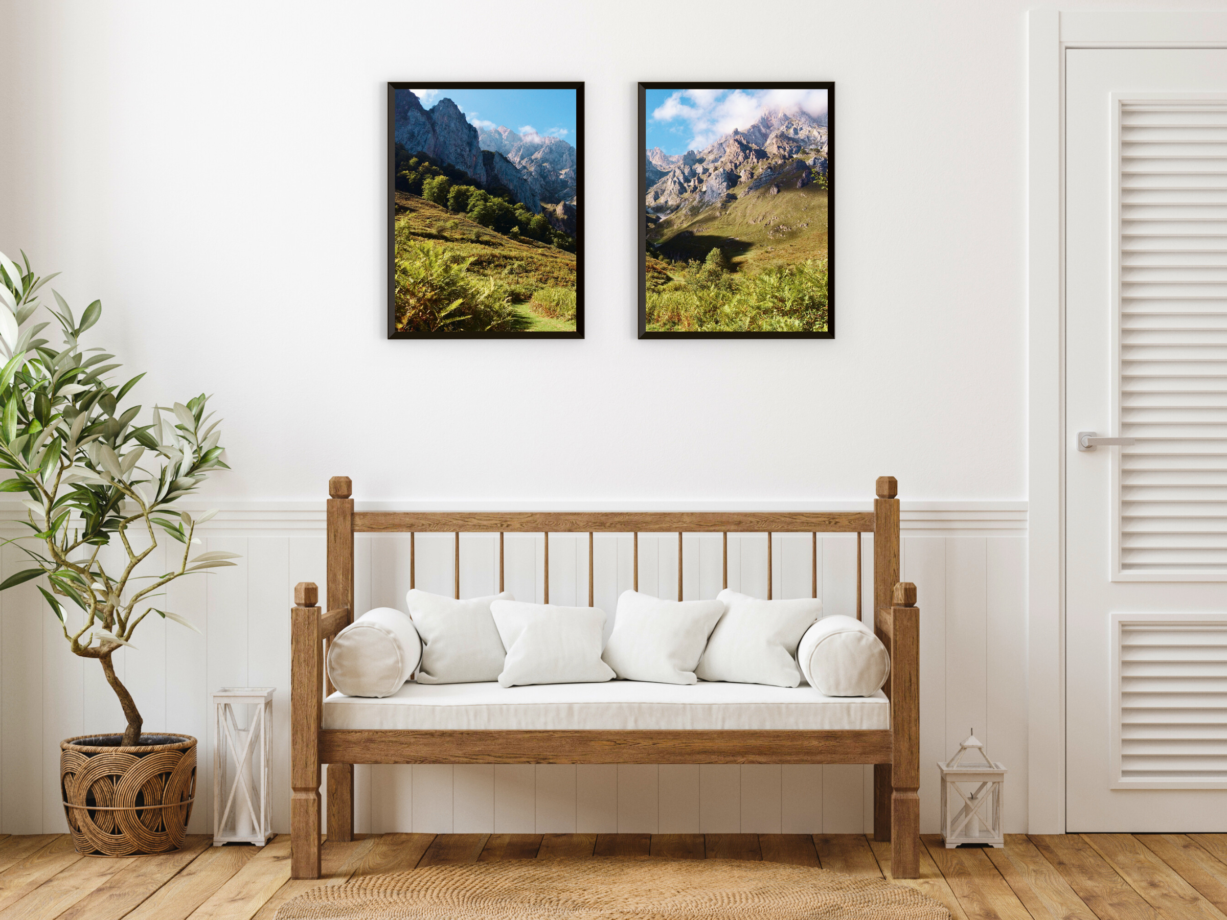 Zwischen Farn und Gipfeln-Split-Fotografie