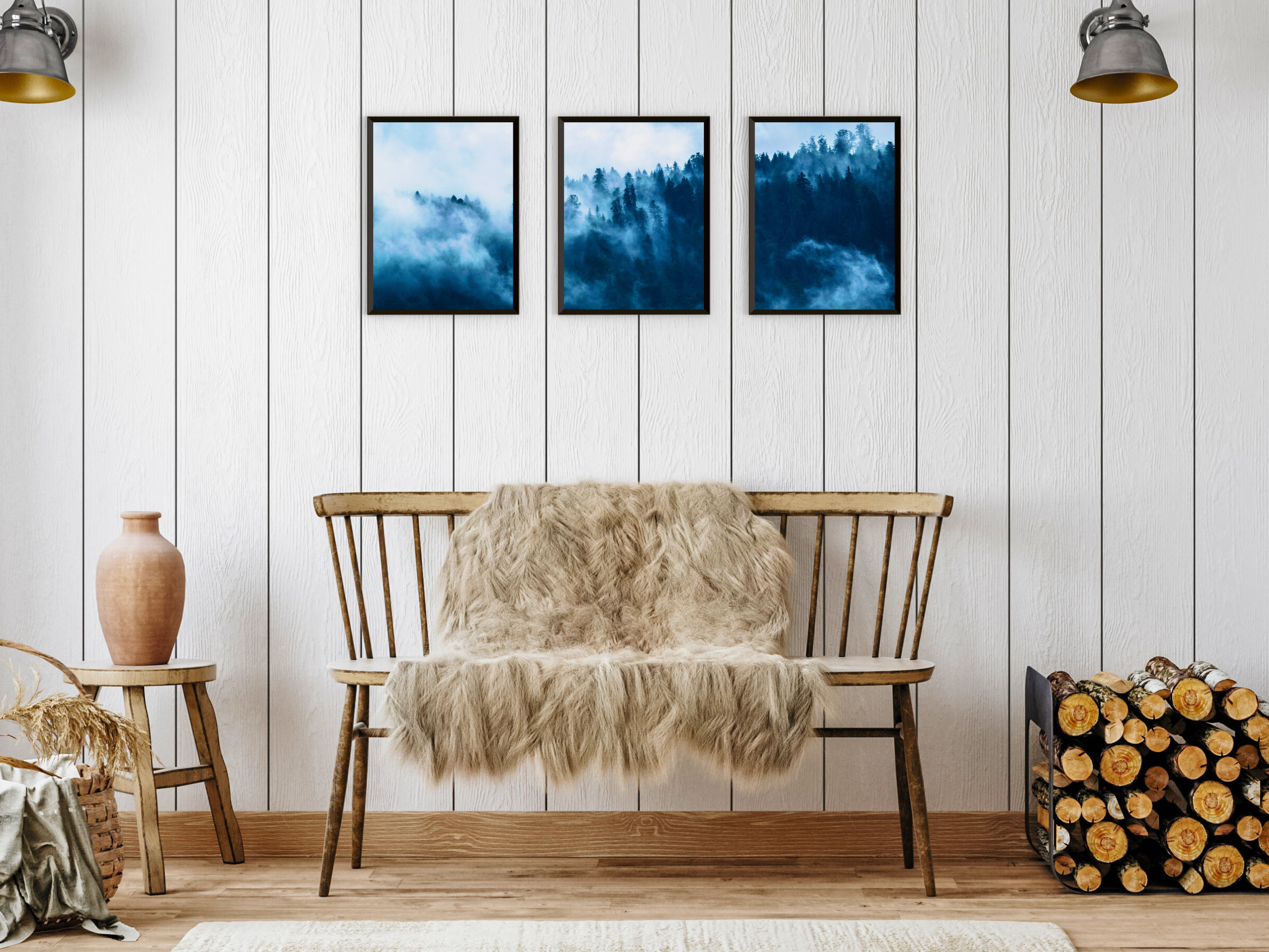 Nebelschleier-Triptychon-Fotografie