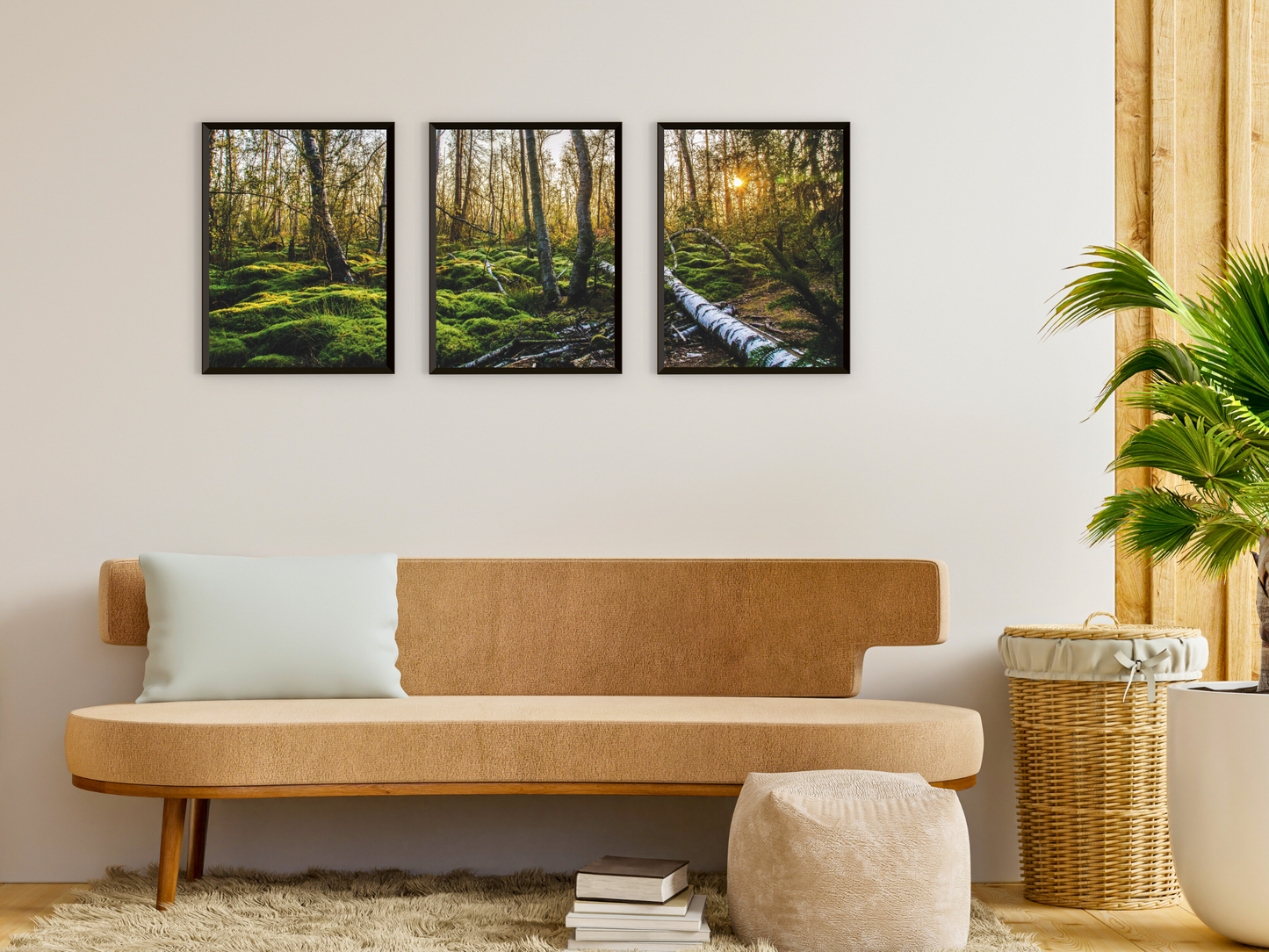 Spaziergang im Wald-Triptychon-Fotografie