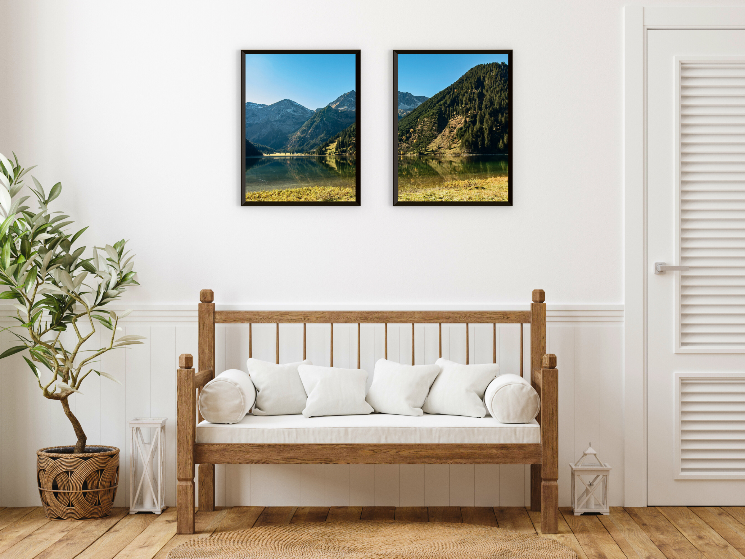 photographie de paysage de montagne idyllique