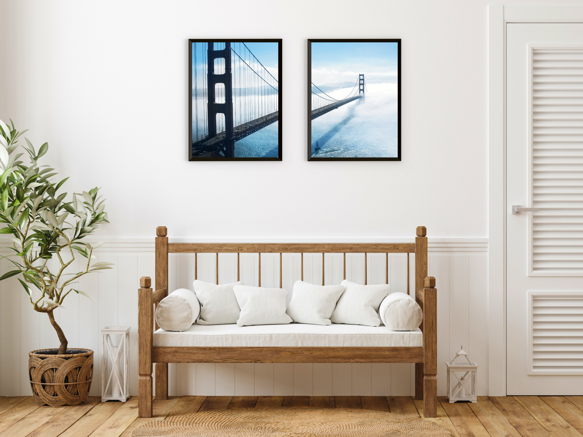 Golden Gate Bridge in Fog-Split-Photography