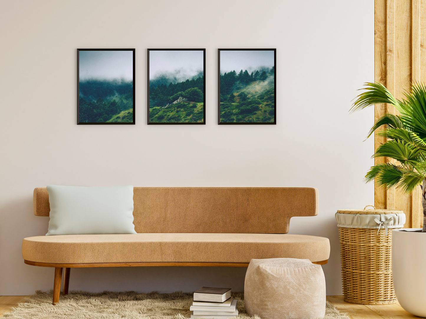 Waldlandschaft-Triptychon-Fotografie