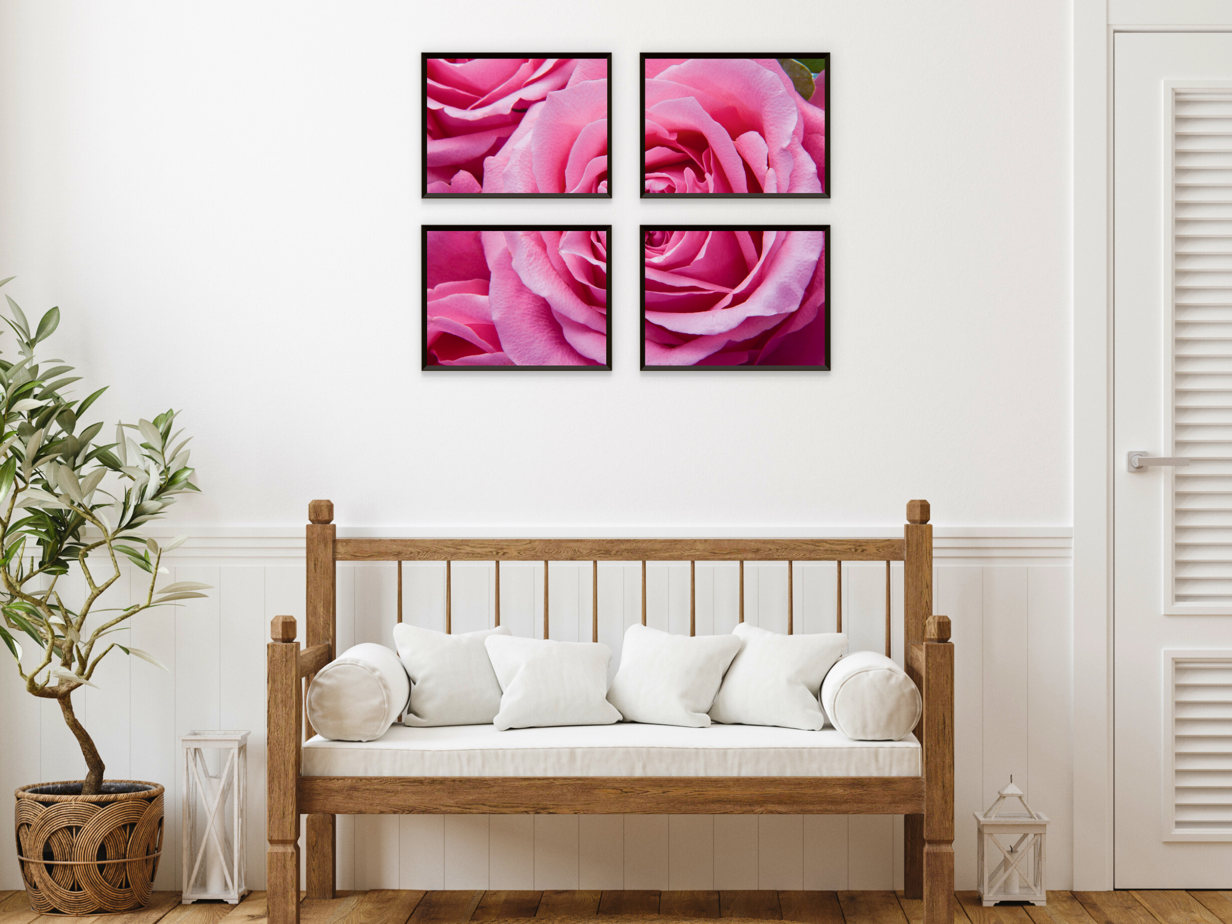 Pink Roses Split Photography