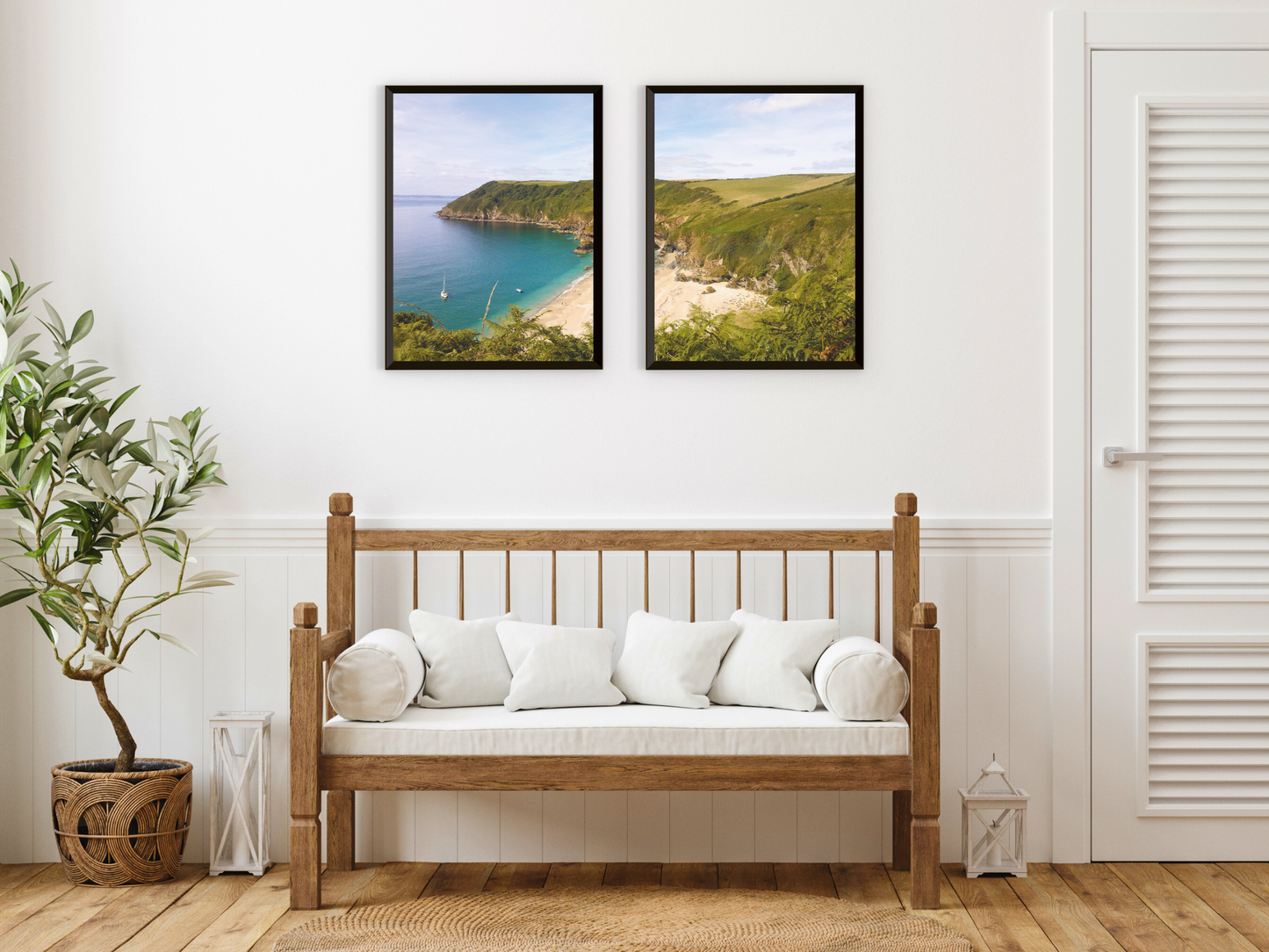 Strand mit Küstenlandschaft-Split-Fotografie