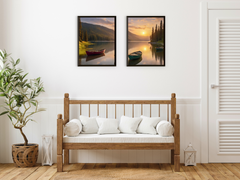 Boats on the Mountain Lake Split Photography