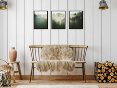 Forest in Fog-Triptych-Photography