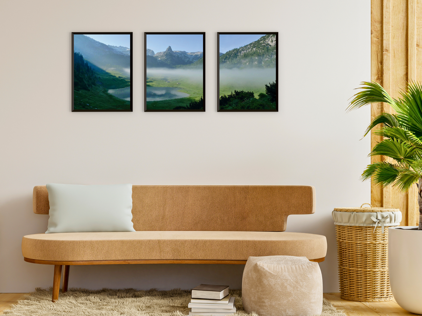 Nebel im Tal-Triptychon-Fotografie