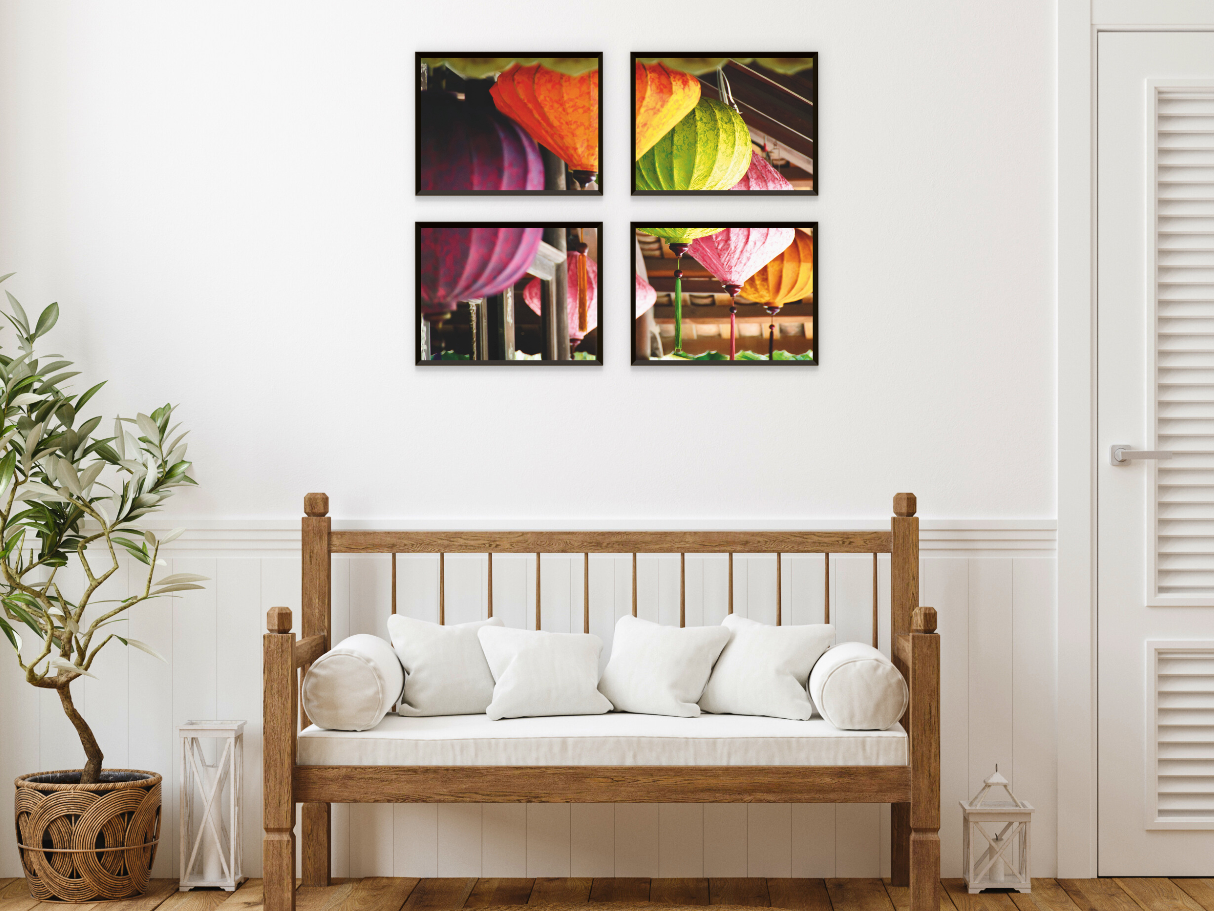 Colorful Chinese Lantern Split Photography