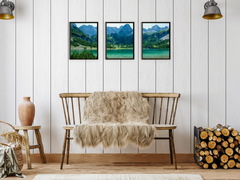 Bergsee-Triptychon-Fotografie