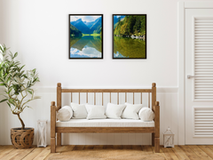 klarer Bergsee-Split-Fotografie