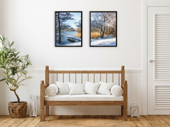Winterlandschaft am See-Split-Fotografie