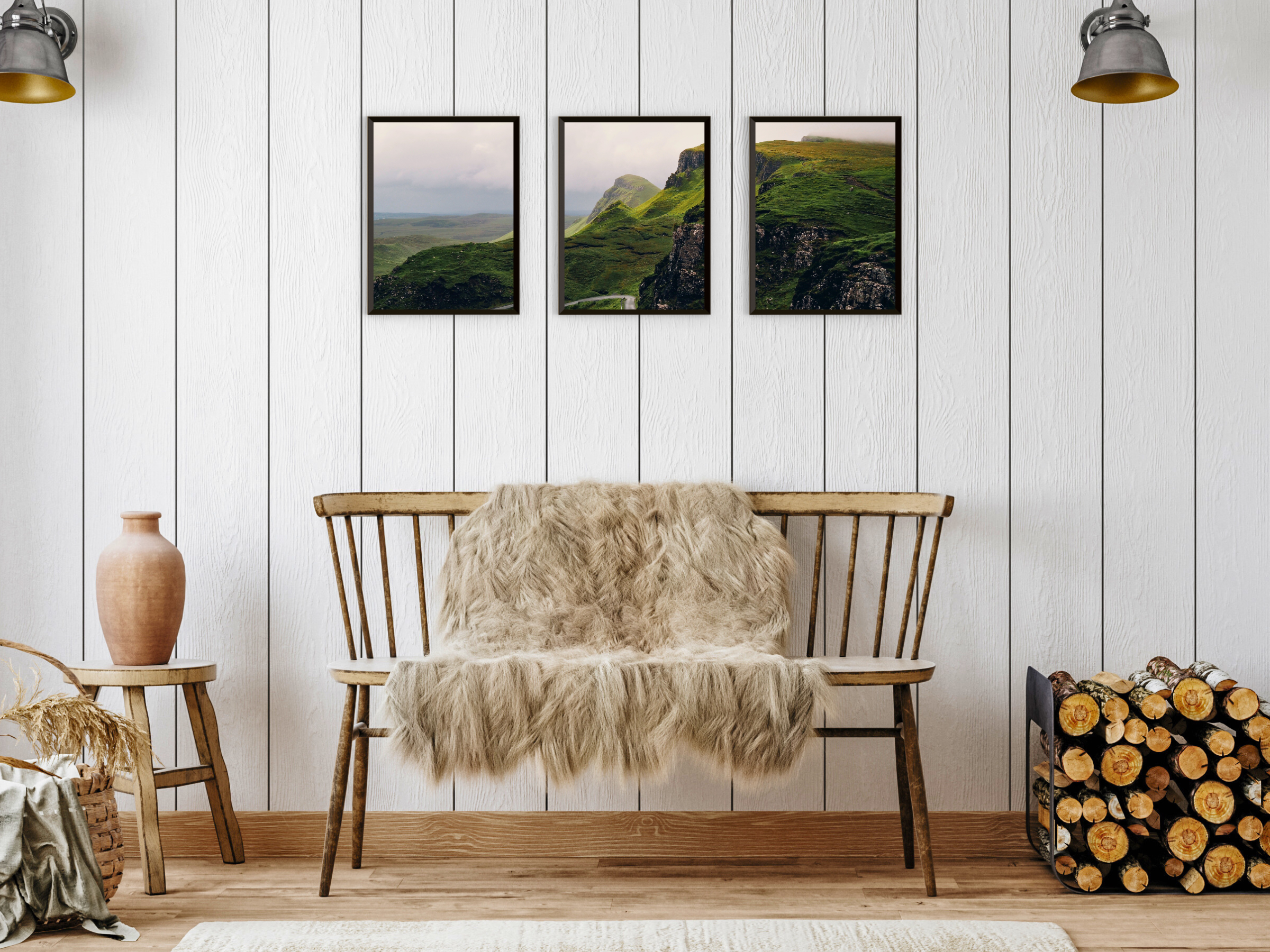 Photographie de triptyque des Highlands