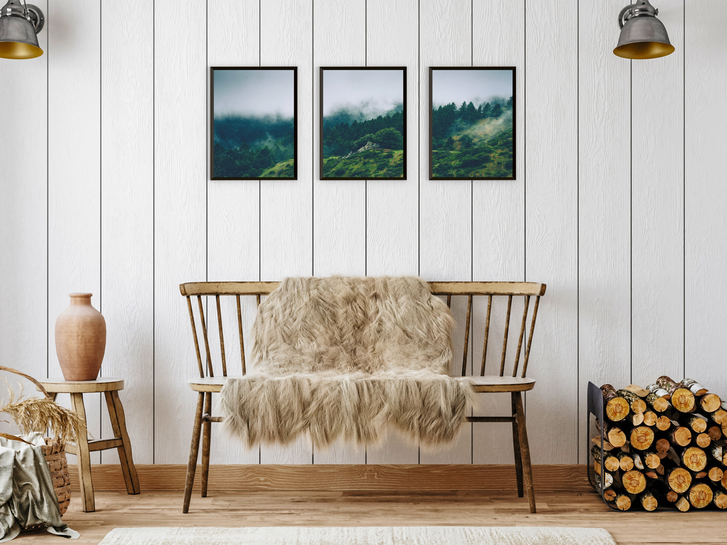 Forest Landscape Triptych Photography