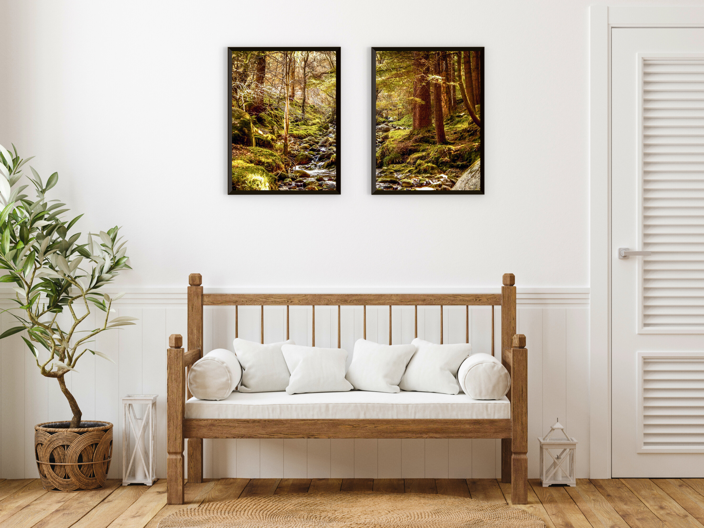 Waldbach in Autumn Split Photography