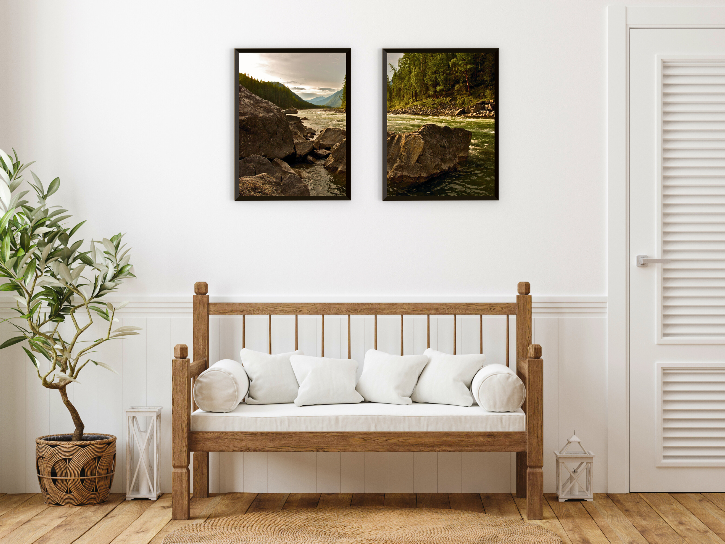 Pflanzen-Berge-Seen-Split-Fotografie (Bundle)