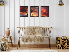 Abendröte-Triptychon-Fotografie
