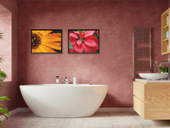 Water Drops on Flowers - Colorful Nature Print
