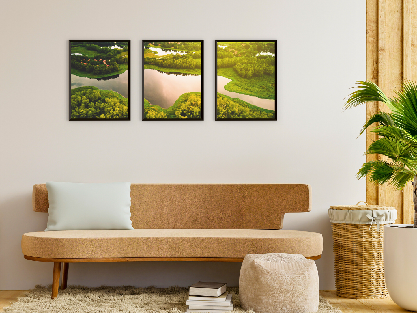 Seenlandschaft-Triptychon-Fotografie