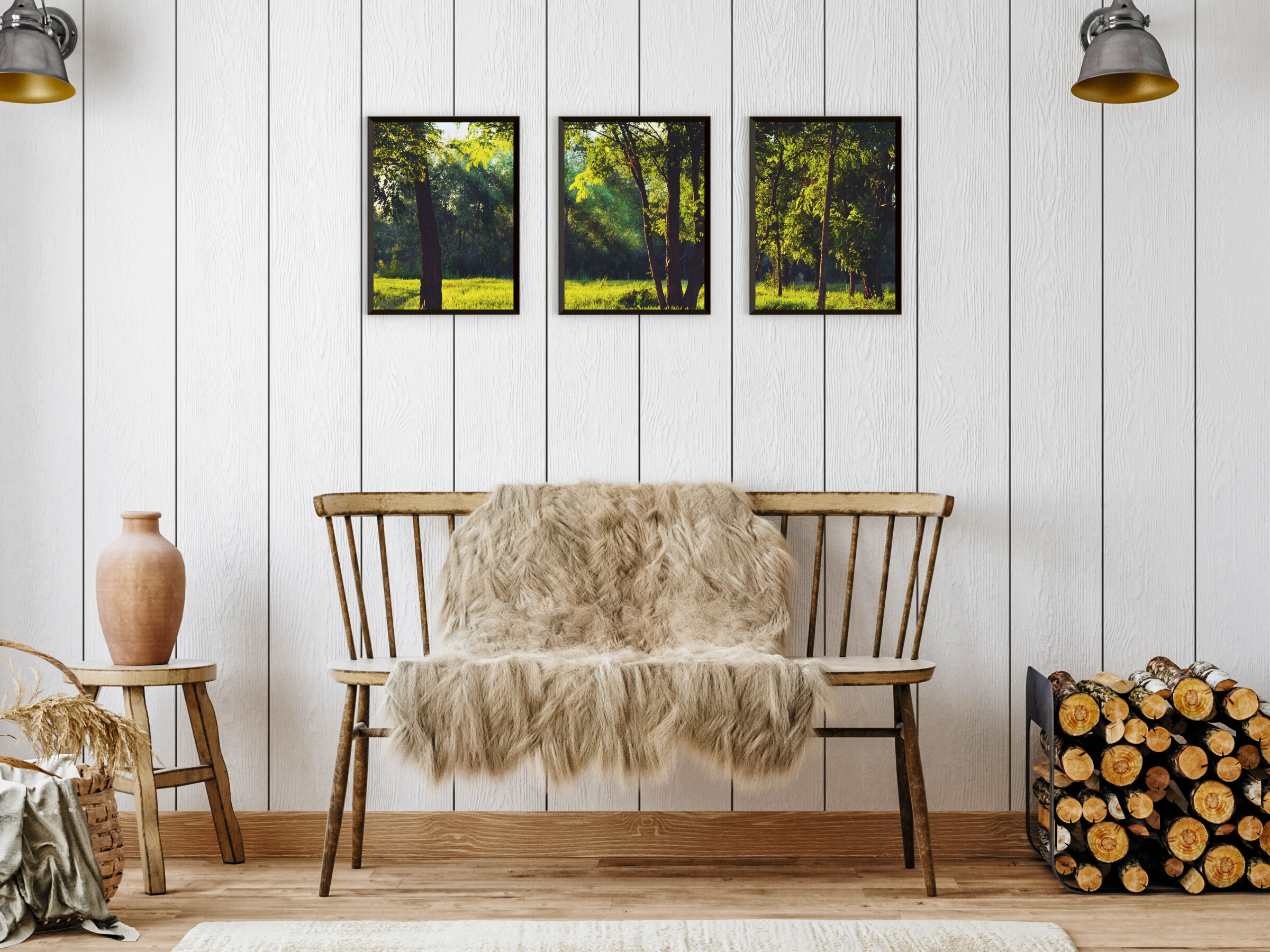 Waldlichtung-Triptychon-Fotografie