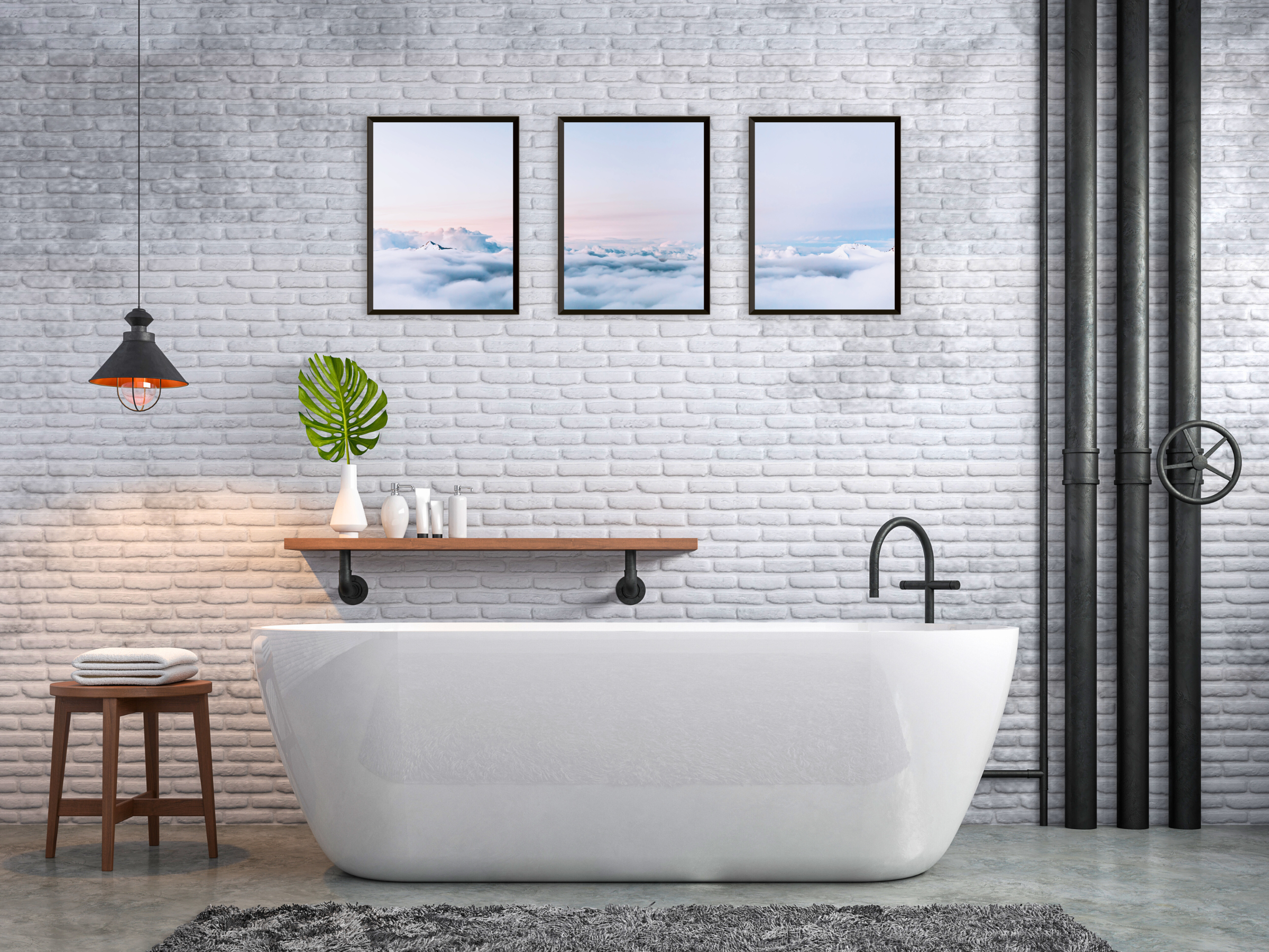 über den Wolken-Triptychon-Fotografie