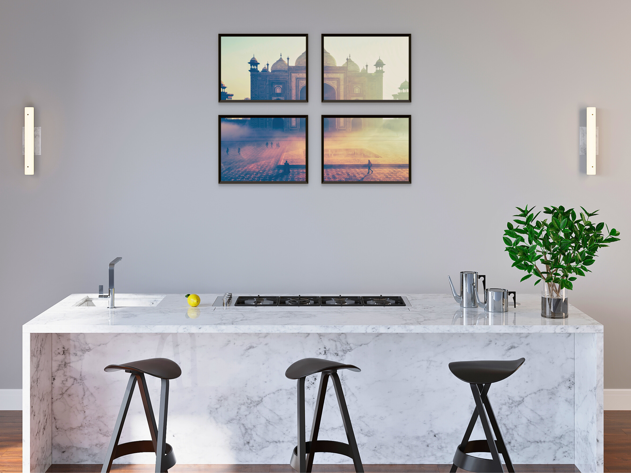 Vintage Taj Mahal-Split-Fotografie