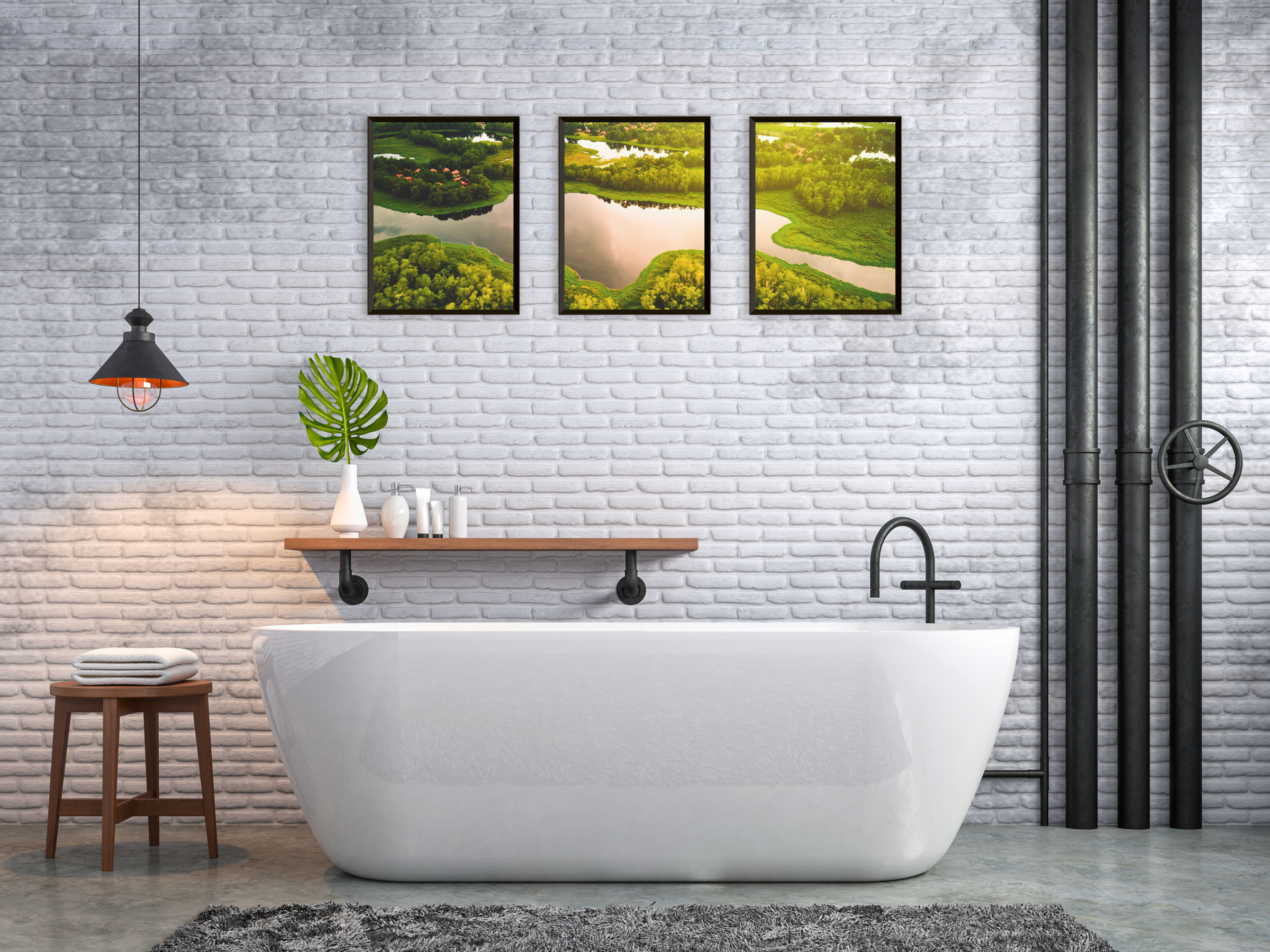 Lake Landscape Triptych Photography