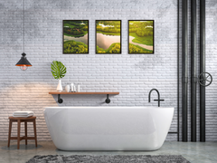 Seenlandschaft-Triptychon-Fotografie