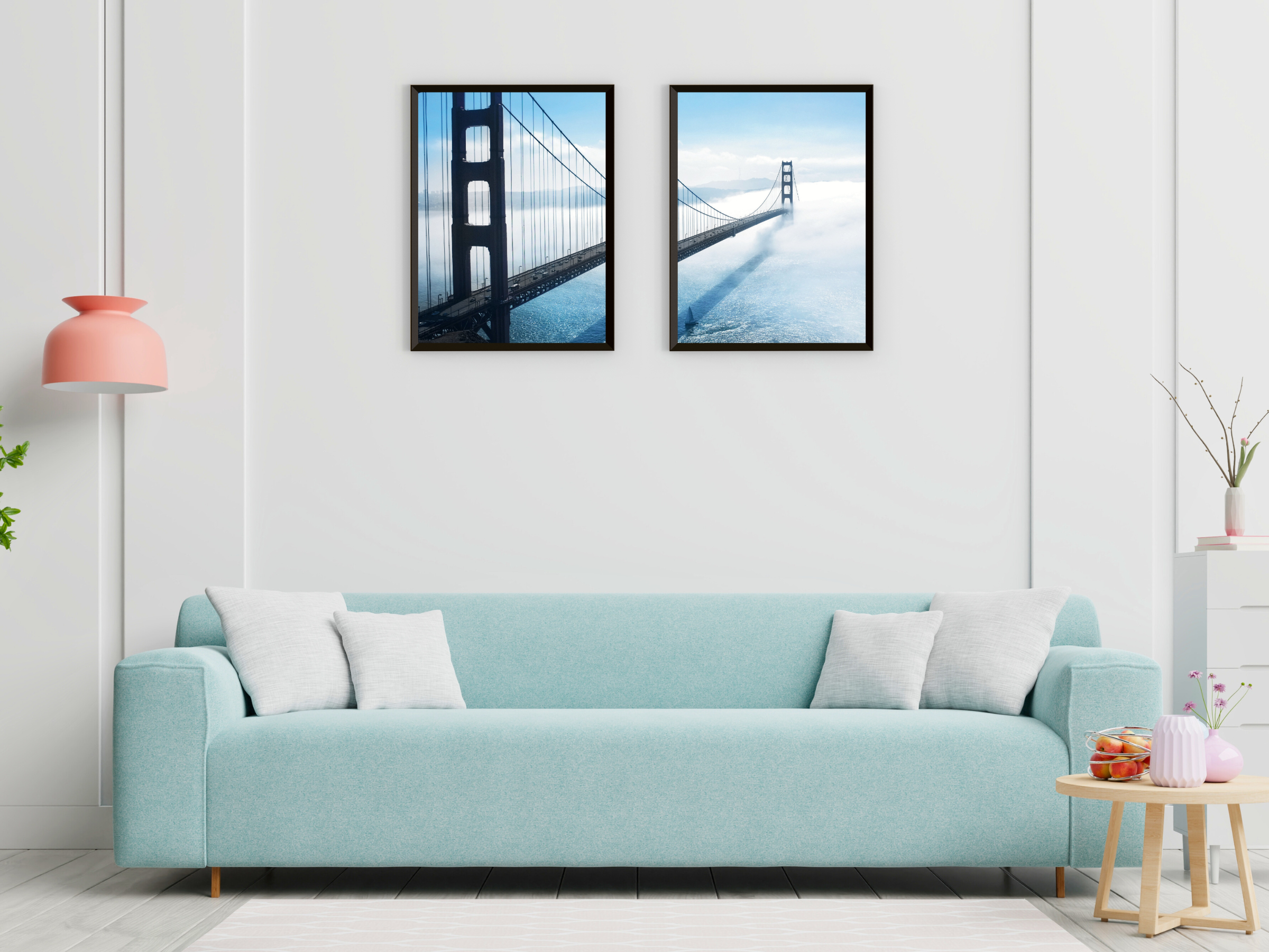 Golden Gate Bridge in Fog-Split-Photography