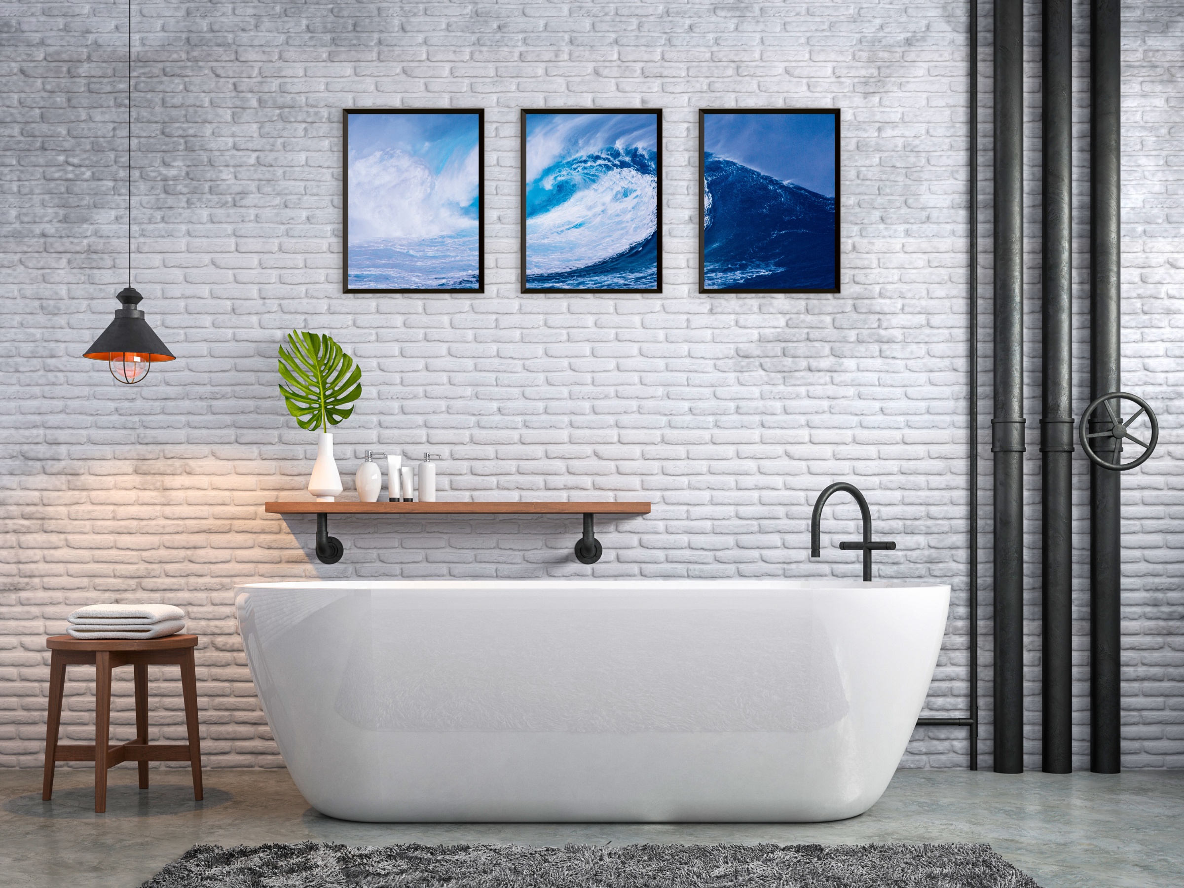 perfekte Welle-Triptychon-Fotografie