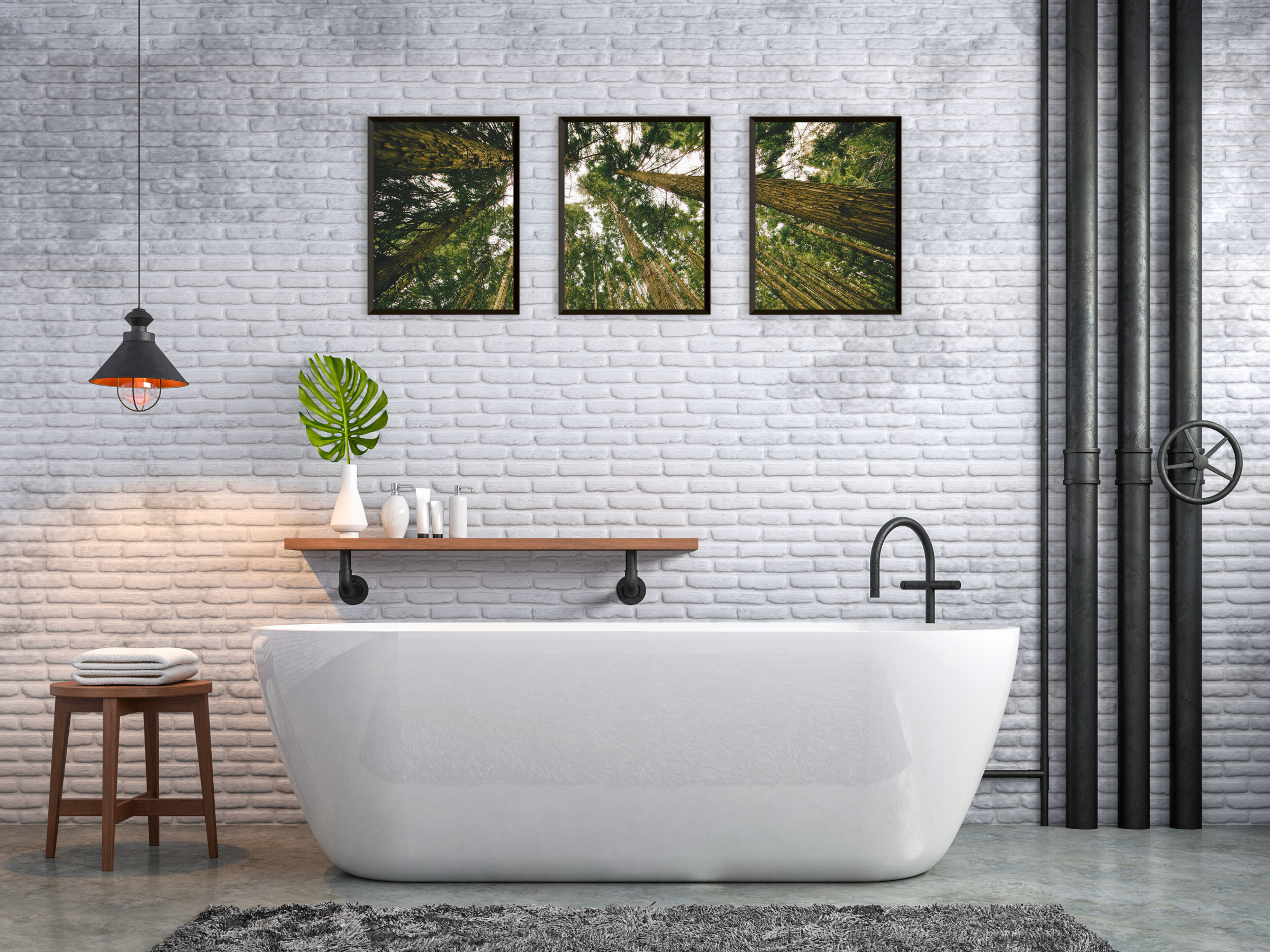 View into the Trees - Triptych Photography