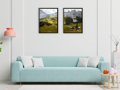 On the Mountain Pasture in the Mountains-Split-Photography