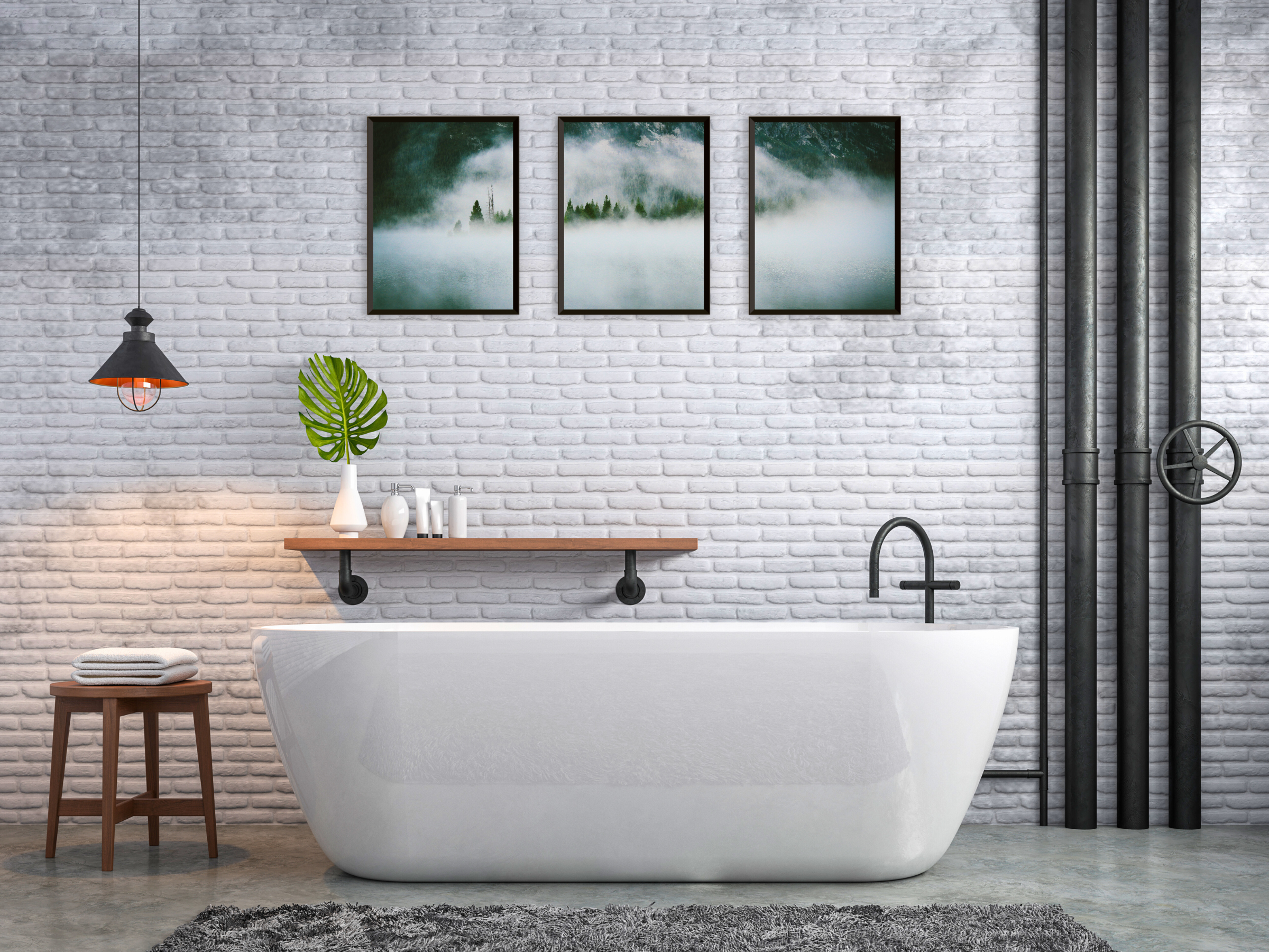 Nebeldecke-Triptychon-Fotografie