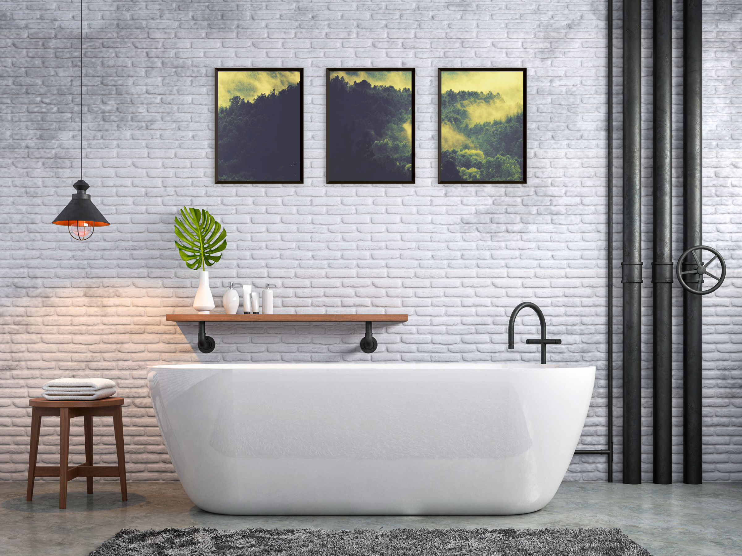 Nebel im Wald-Triptychon-Fotografie