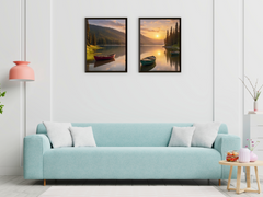 Boats on the Mountain Lake Split Photography