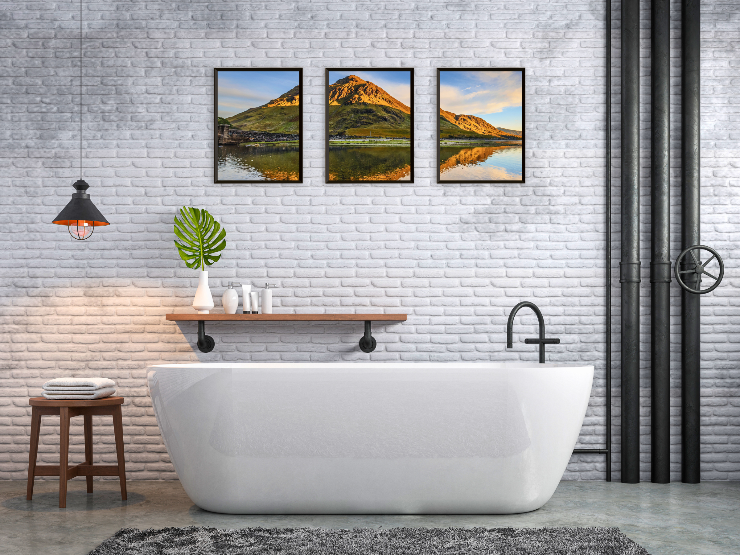 Bergstille-Triptychon-Fotografie