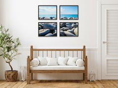 steiniger Meeresblick-Split-Fotografie