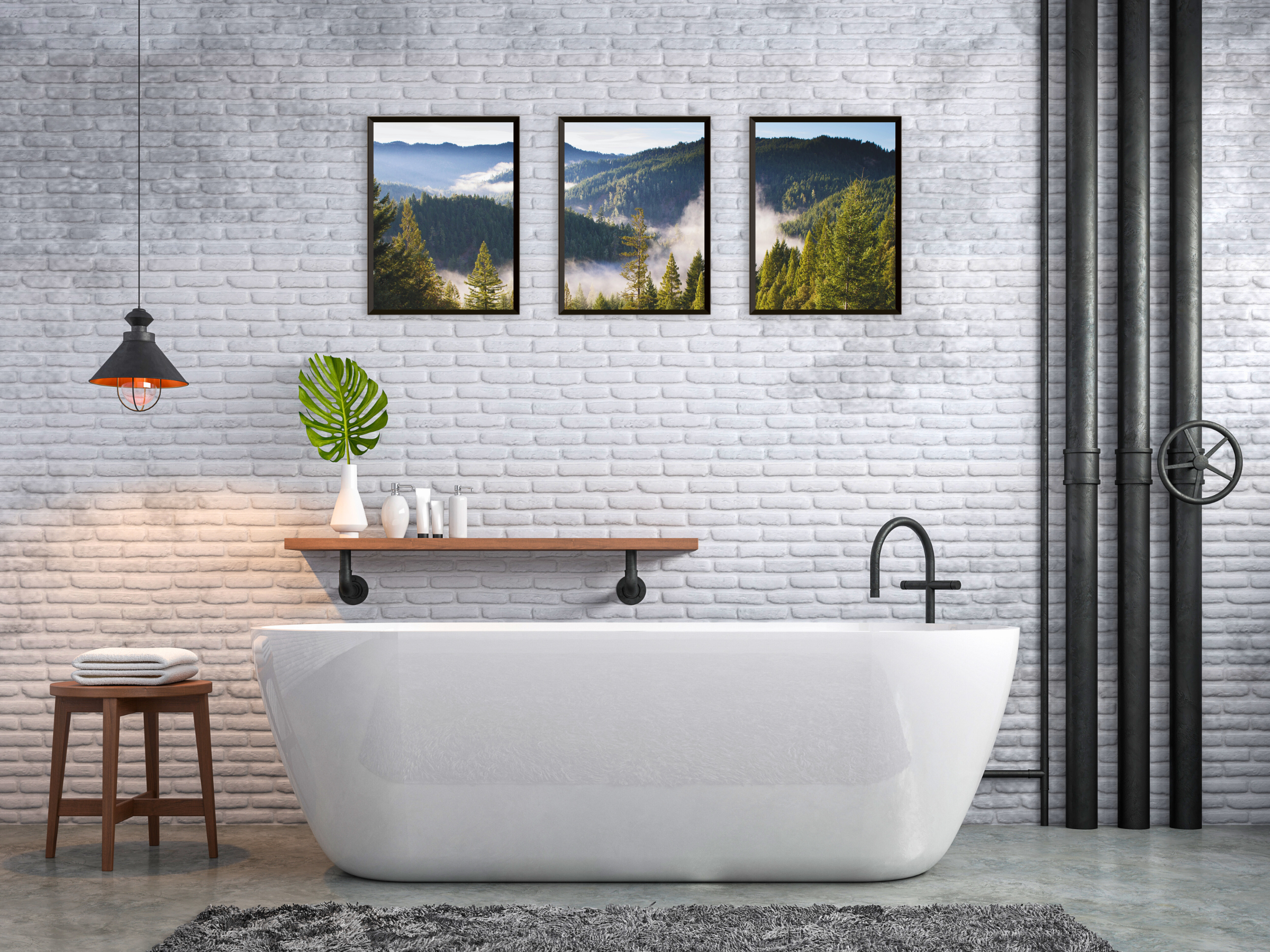 View over the Forest Hills Triptych Photography