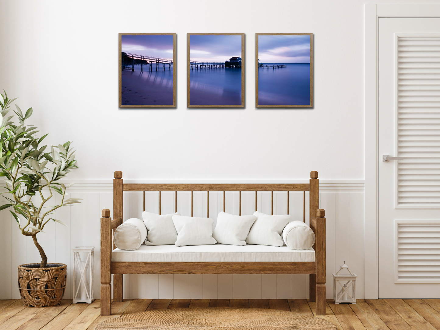 Brücke am Meer-Triptychon-Fotografie