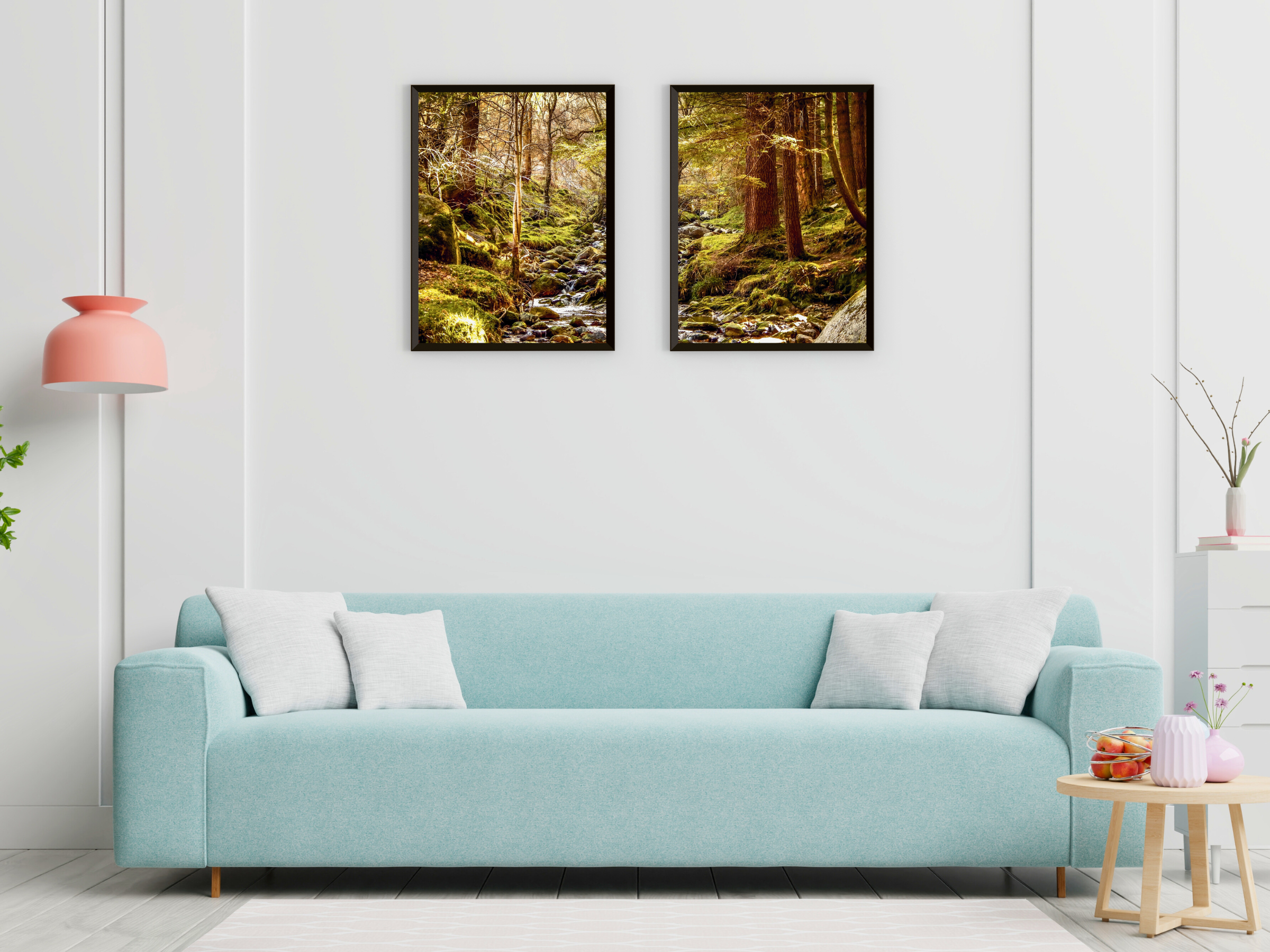 Waldbach in Autumn Split Photography