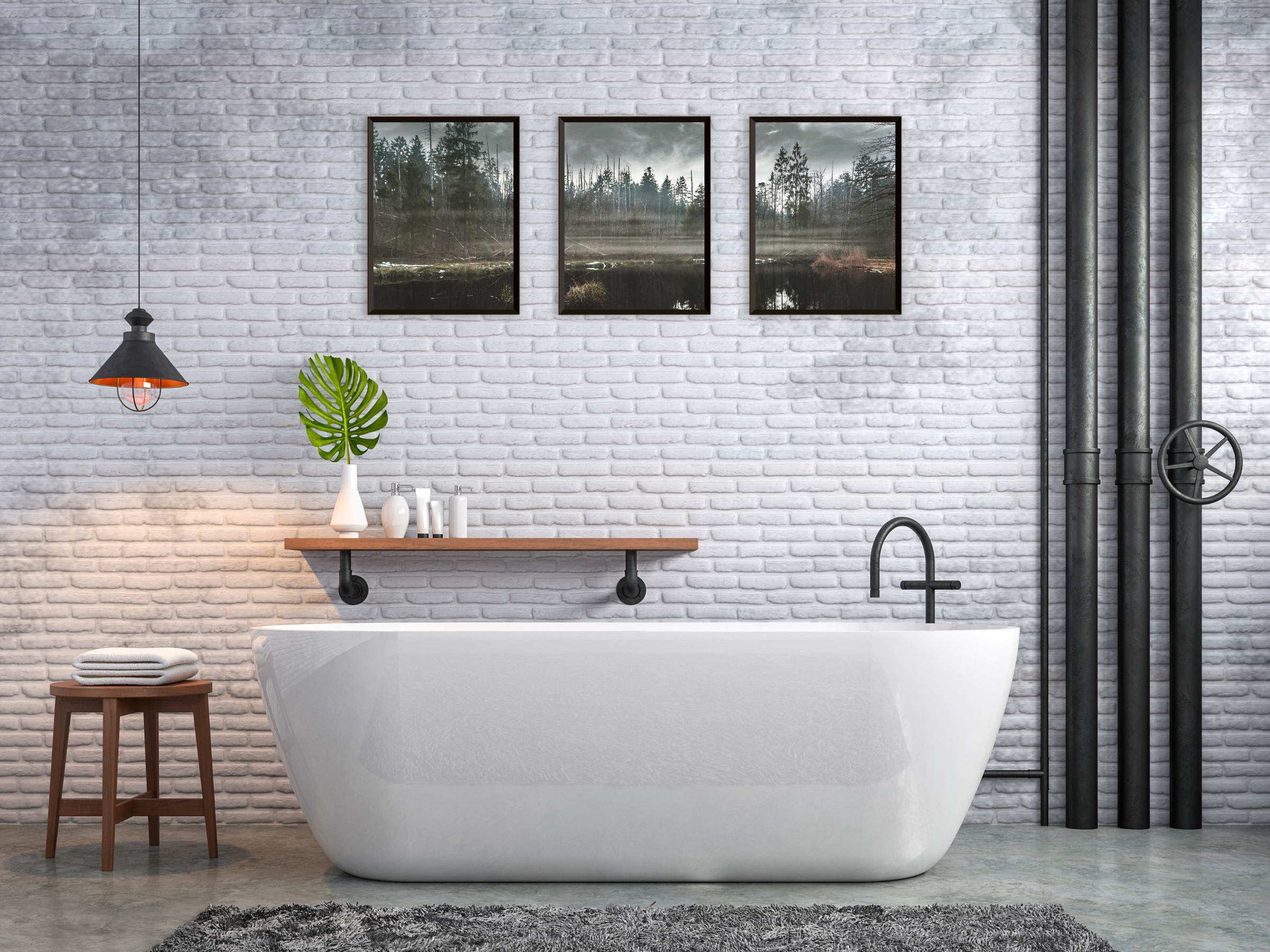 Mist over Forest Moor Triptych Photography