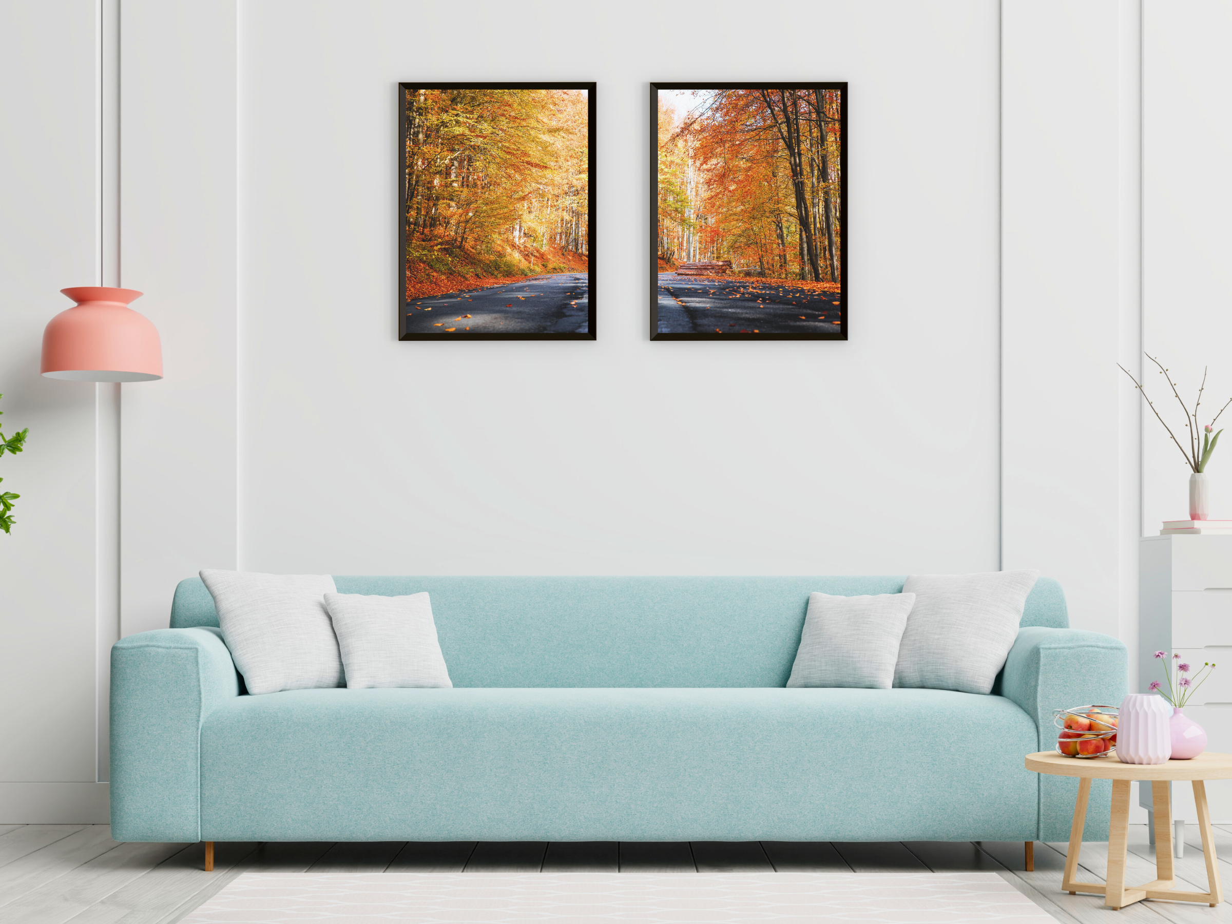 Route forestière en automne, photographie de split