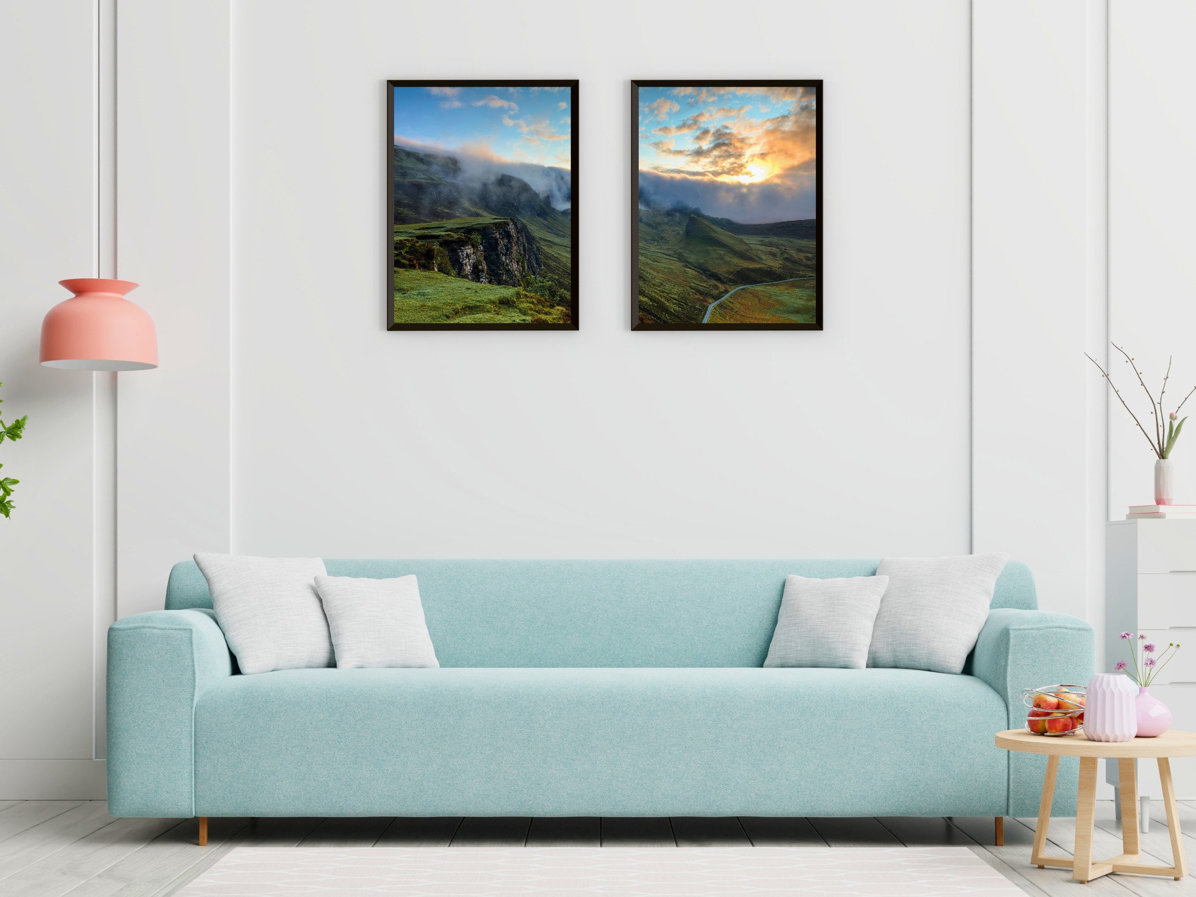 Sonnenaufgang in den Highlands-Split-Fotografie