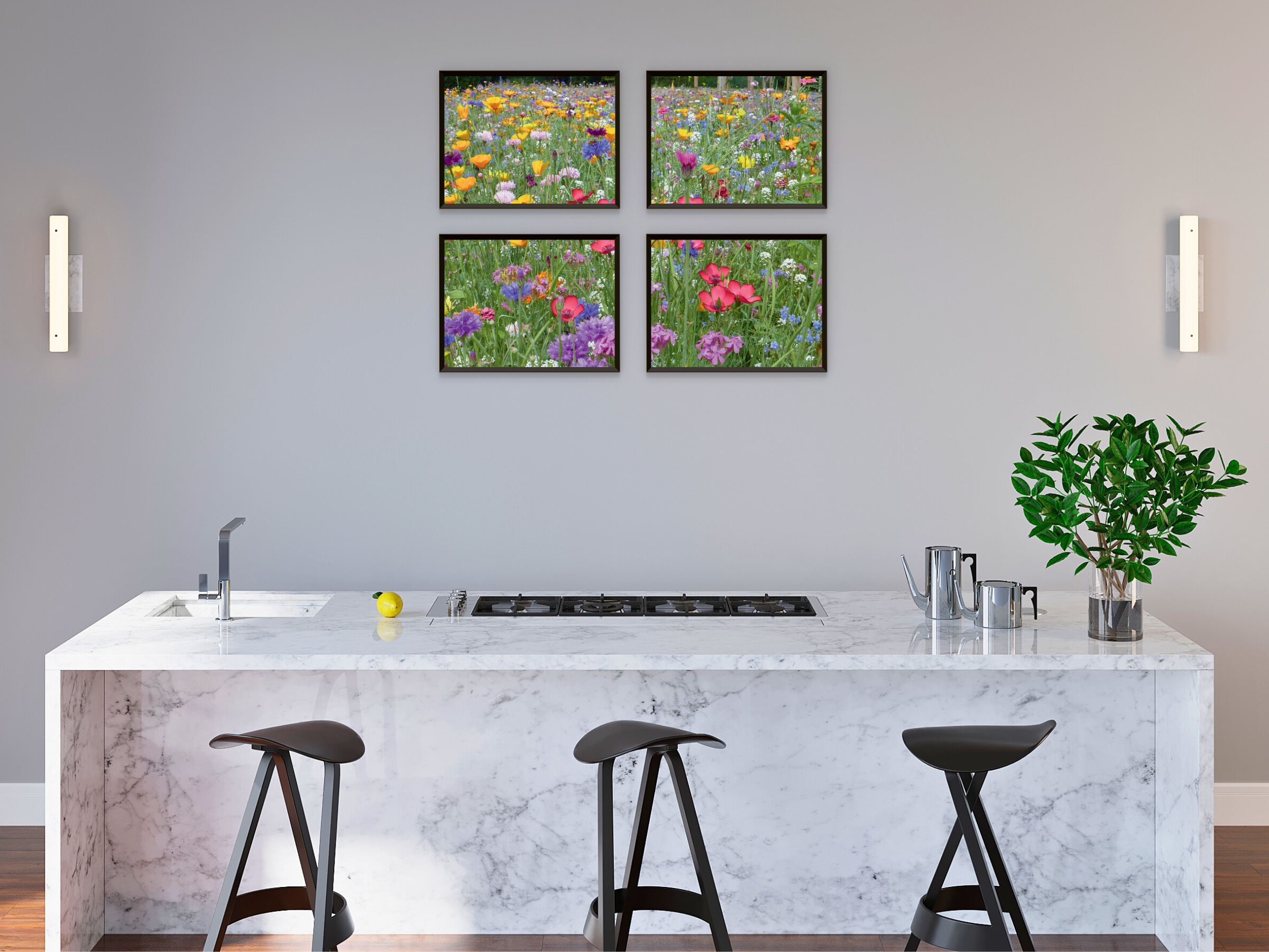 Bunte Blumenwiese-Split-Fotografie