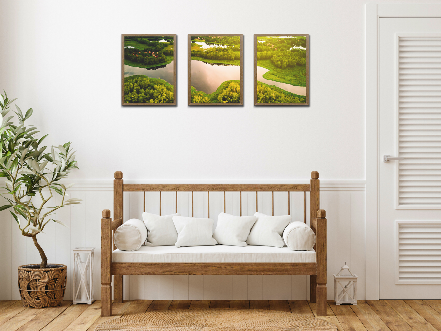 Seenlandschaft-Triptychon-Fotografie