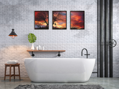 Abendröte-Triptychon-Fotografie