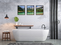 See in den Bergen-Triptychon-Fotografie