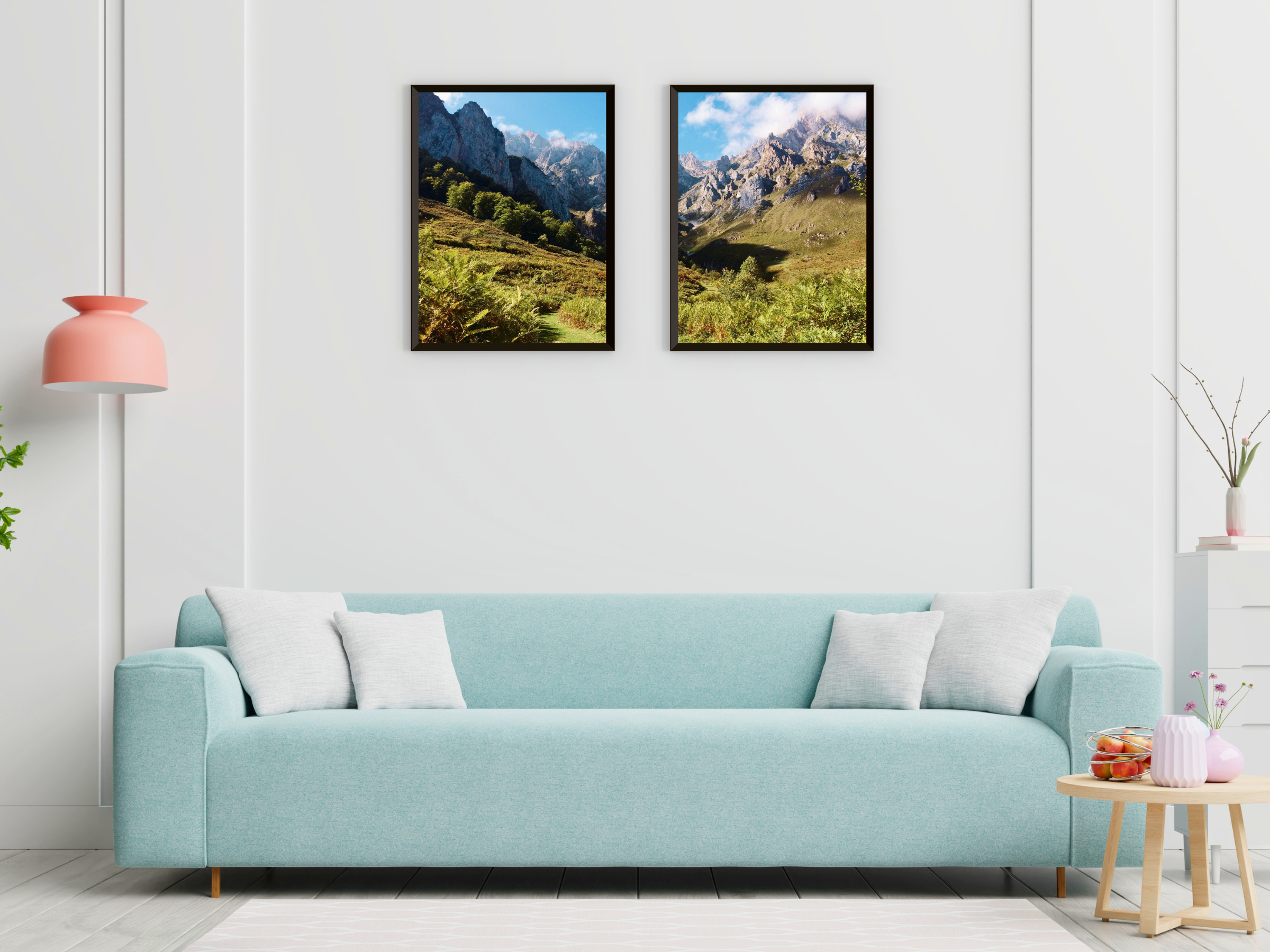 Zwischen Farn und Gipfeln-Split-Fotografie