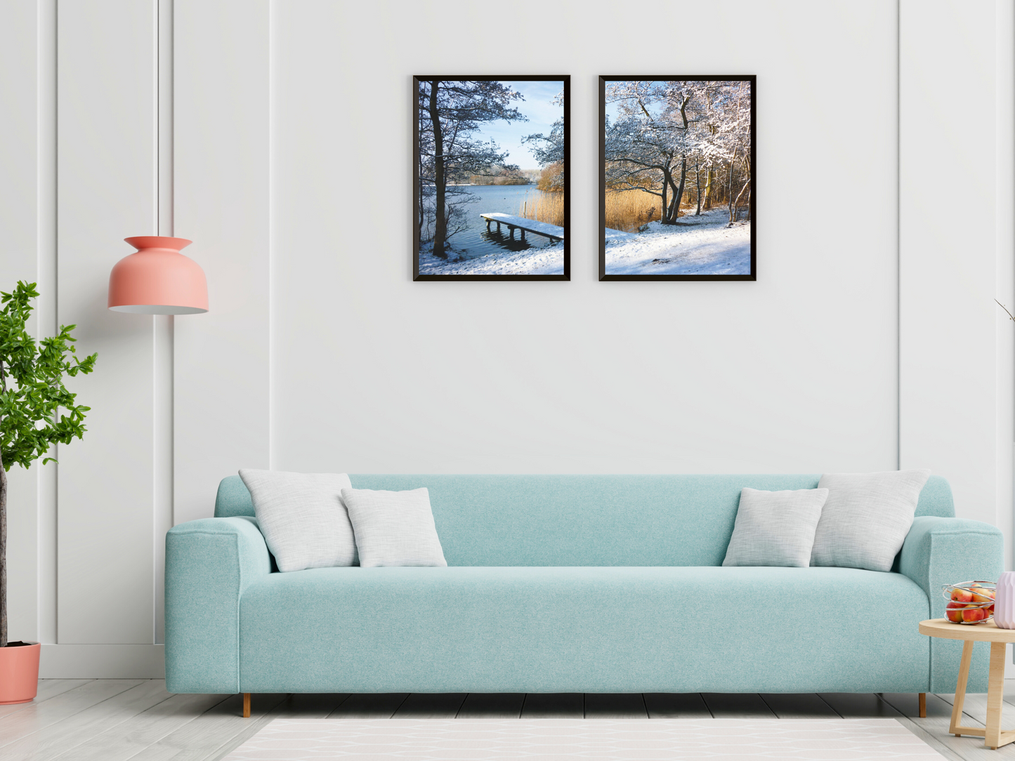 Winterlandschaft am See-Split-Fotografie