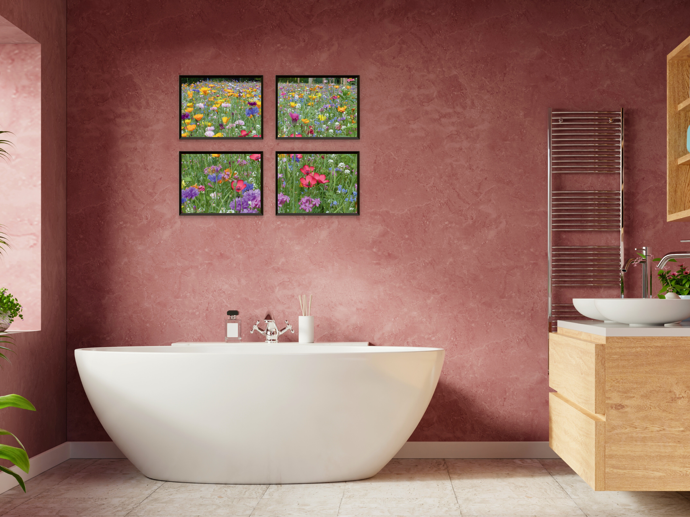 Bunte Blumenwiese-Split-Fotografie