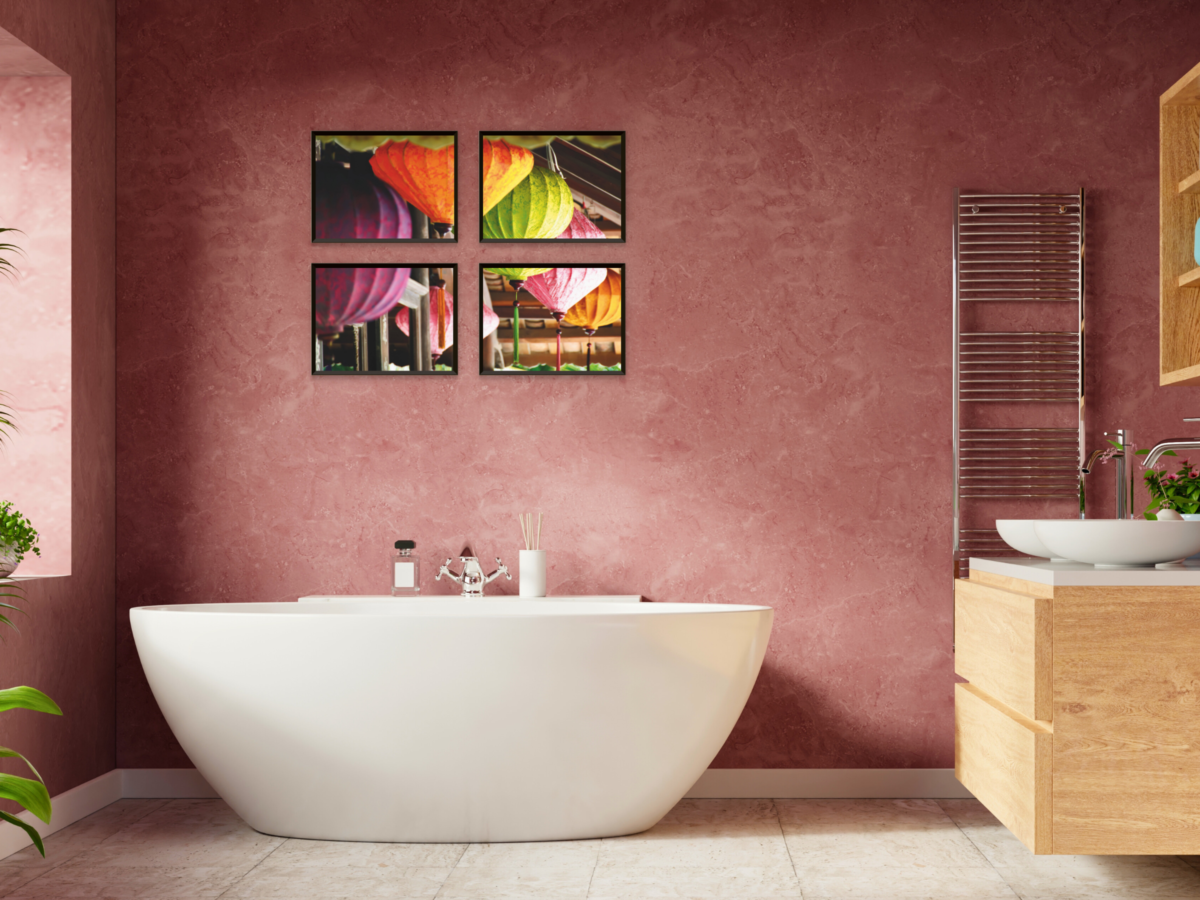 Colorful Chinese Lantern Split Photography